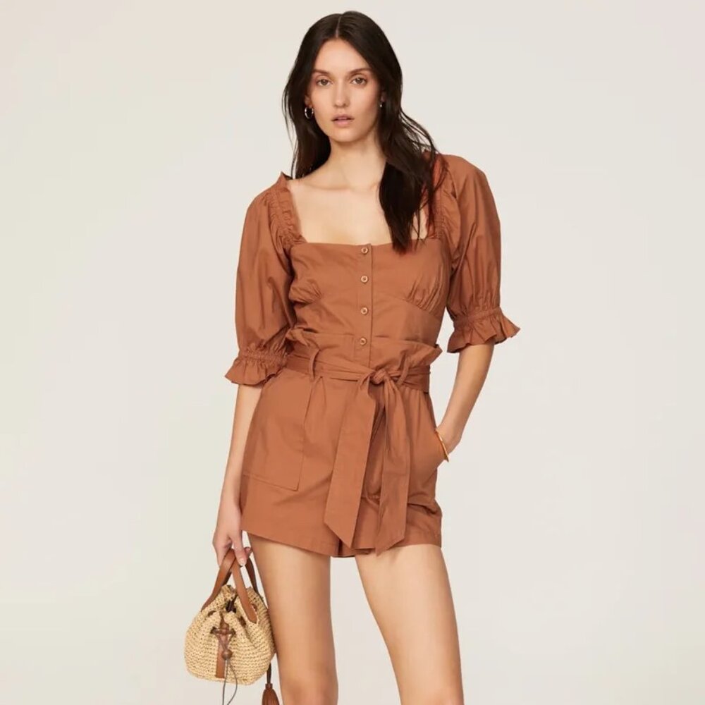 Marissa Webb Collective Paper Bag Romper, Size 6